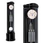 Preview: Kieninger Standuhr mit runder Glastür in Schleiflack schwarz - ein Eyecatcher