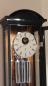 Preview: Kieninger Langpendel Standuhr Schleiflack schwarz / Nussbaum chrom und offenem Anker