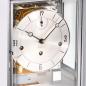 Preview: Kieninger Tetrika table clock in white lacquer with silver-plated dial