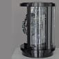 Preview: Runde Kaminuhr im Kieninger Design schwarzer Schleiflack