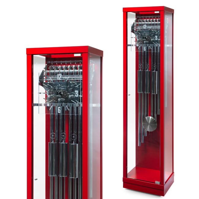 Kieninger Standuhr 0125-77-02 Schleiflack rot