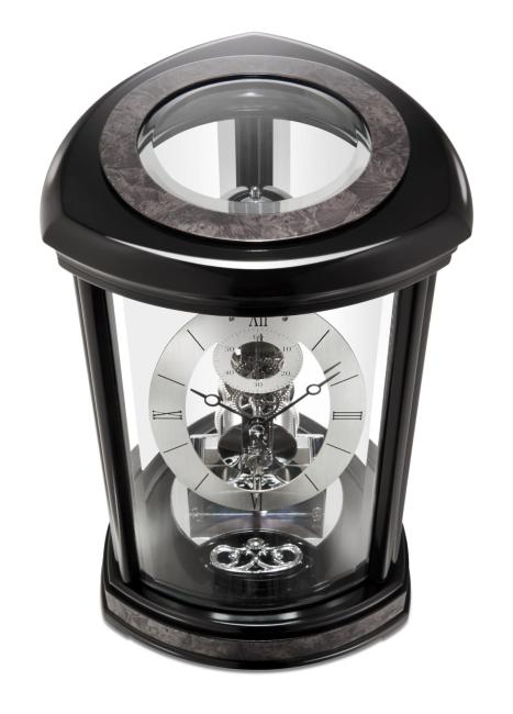 Trigon - Kieninger triangular modern table clock in chrome