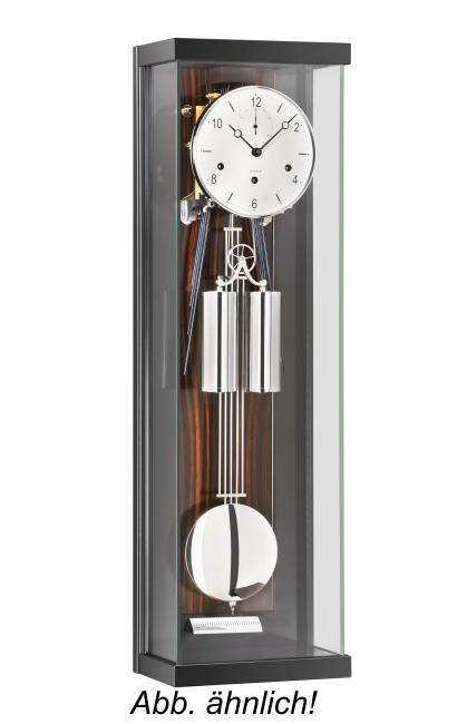 Kieninger Ebenholz Regulator mit Schleiflack schwarz und Halbstundenschlag