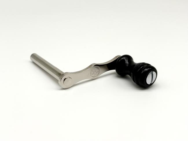 Kurbel chrom vollst., Knopf schwarz