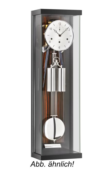 Kieninger Ebenholz Regulator mit Schleiflack schwarz und Halbstundenschlag