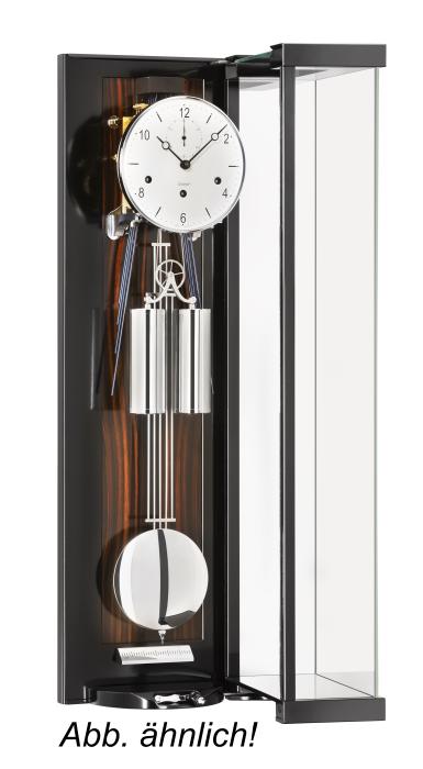 Kieninger Ebenholz Regulator mit Schleiflack schwarz und Halbstundenschlag