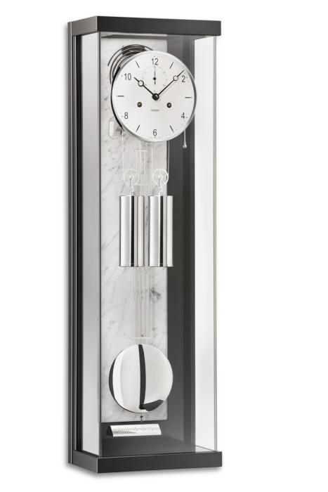Kieninger Regulator Carrar Marmor mit Chrom Halbstundenwerk