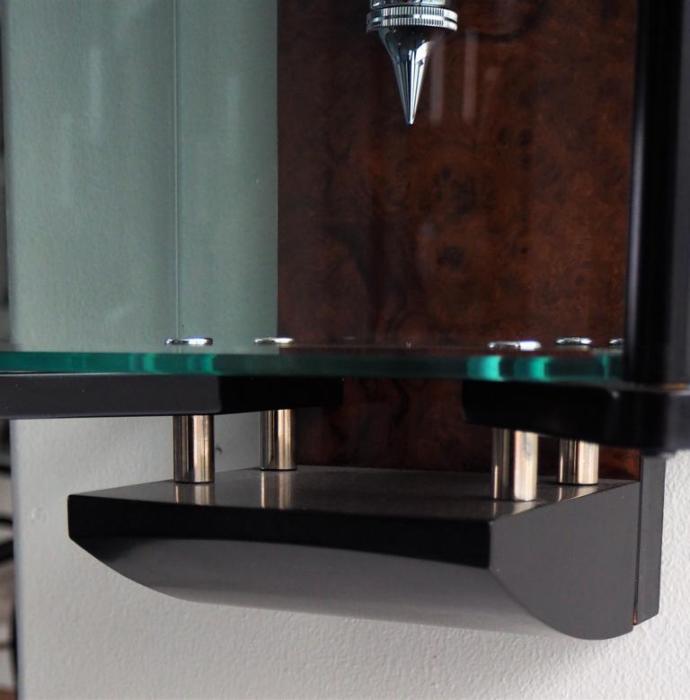 Kieninger Regulator Glas Nussbaum Karbonfaserpendel offene Hemmung Rundgong Tonfeder 2548-92-02